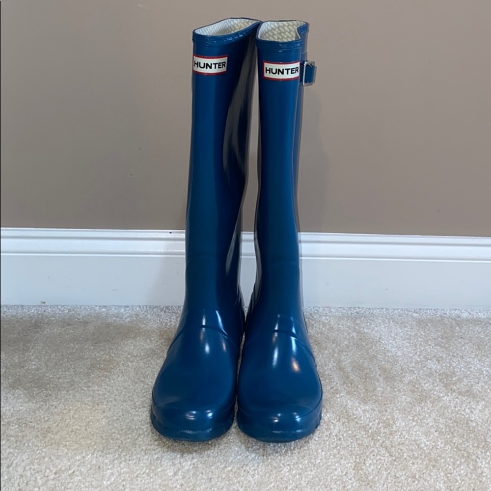 Teal hunter boots